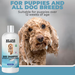 We Love Doodles champú sin lágrimas, baño cómodo para perros de todas las edades.