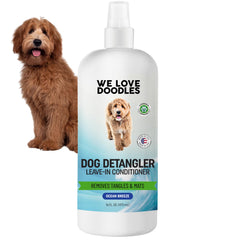 We Love Doodles Desenredante para perros: botella frontal facilita el peinado diario