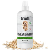 We Love Doodles dog detangler spray bottle eases knot elimination for a smoother coat