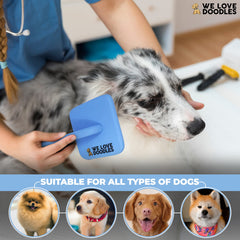 We Love Doodles Slicker Brush demonstrates effective dematting action on knots.