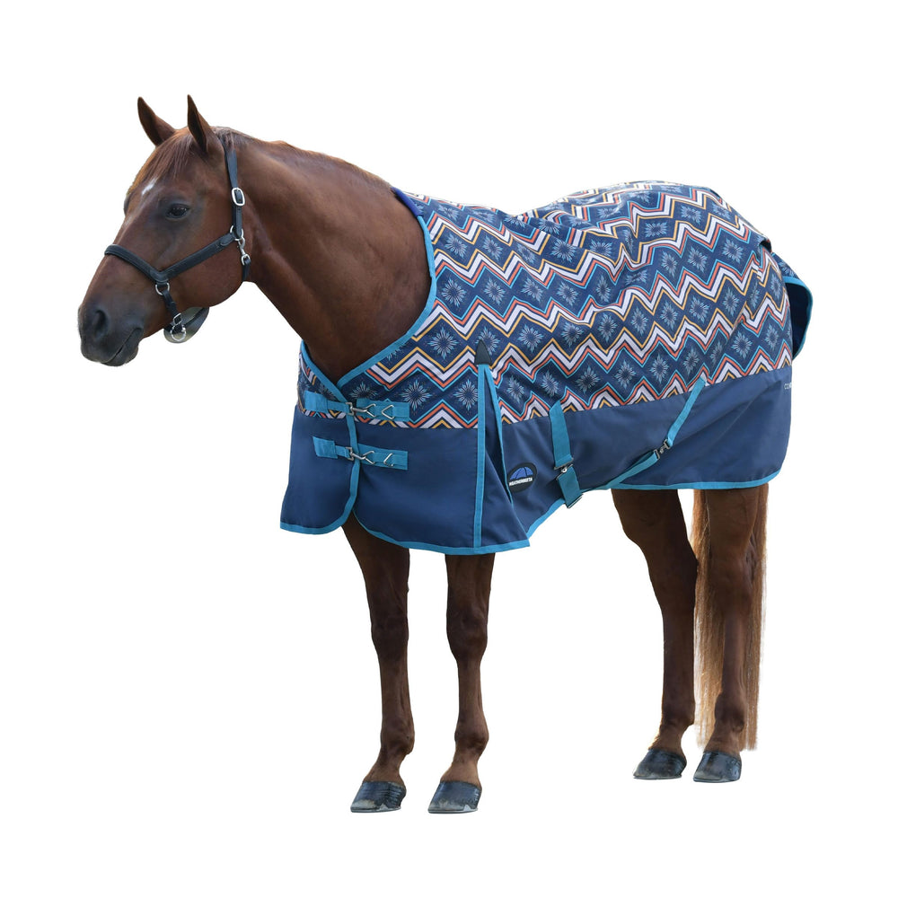 WeatherBeeta ComFiTec Essential Turnout 220g Sedona Star Print front view showing waterproof protection and visibility