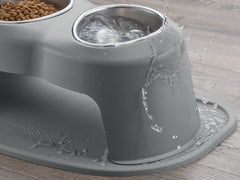 WeatherTech dark grey color blends with home décor while hiding messes.