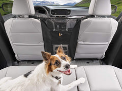 WeatherTech Pet Partition storage pocket holds leash and treats for easy access