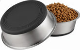 WEDAWN deep stainless steel dog bowls set 2 front view ideal for large-breed meals