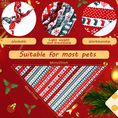 Weewooday Christmas dog bandana adjustable size fits most breeds