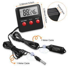 Weewooday digital thermometer hygrometer display shows quick indoor/outdoor readings