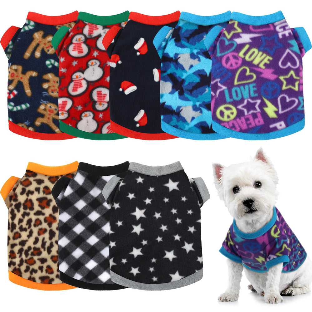 Weewooday dog sweater classic-pattern provides cozy warmth for small dogs