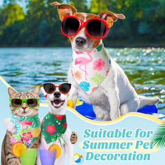 Weewooday dog bandana tropical plants pattern for festive summer outings