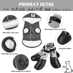 Weewooday waterproof dog shoes gray—keeps paws dry during outdoor adventures