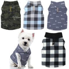 Weewooday winter dog sweater plaid closeup for cozy warmth during cold walks