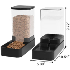 Wefeedy feeder-bowl-set-black for easy meals in multi-pet homes.