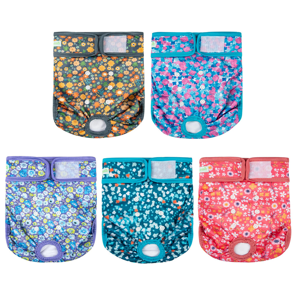 Wegreeco female dog diapers front view shows secure fit for daily outdoor use