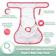 Wegreeco diapers soft outer layer keeps fur comfortable and dry