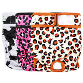 Pañales wegreeco para perros femeninos, estampado leopardo, mediano; cómodos y reutilizables para higiene.