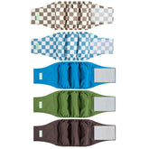 Wegreeco small dog diapers blue coffee checkerboard pack design for house training