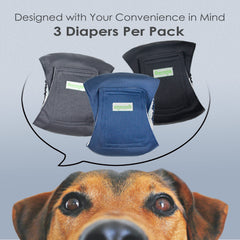 Wegreeco XL diaper with 22-27 inch waist provides a snug fit for larger dogs.