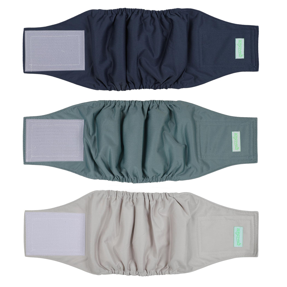 Wegreeco washables blue belly band – secure fit for leak-free protection during adventures.