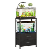 Welfuturer aquarium stand 10gal top view shows space saving two-tier design