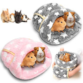 Wenqik guinea pig hideout gray closeup—soft cozy shelter for small pets.