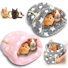 Wenqik guinea pig hideout gray closeup—soft cozy shelter for small pets.