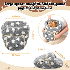 Wenqik guinea pig hideout light pink side view—versatile nest for play.
