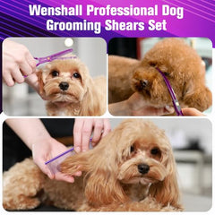 Wenshall dog grooming scissors down-curved 7in for clean contouring and safe trimming