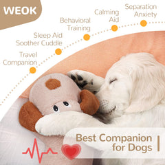 WEOK puppy-heartbeat-toy heartbeat-module inside shows ongoing comfort for lonely pets
