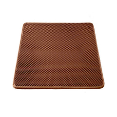 WePet Cat Litter Mat brown close-up showing honeycomb trapping
