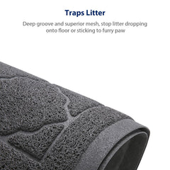 WePet Cat Litter Mat Open Web Construction hides scattered litter.