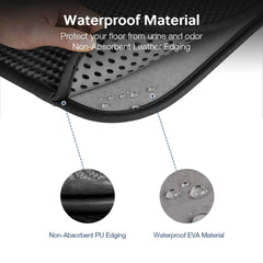 WePet cat litter mat with urine-resistant edge prevents leaks.