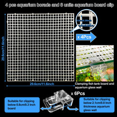 Weramics aquarium lid top board clips-included provides secure, reusable cover solutions.