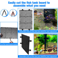 Weramics diy aquarium divider cut-to-fit enables custom tank layouts.