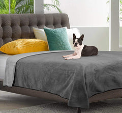 WESBRAD blanket 60x50 slate grey shows leak-proof protection for pets and furniture.
