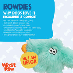 Rowdies Helga reinforced seams detail signaling durability for chewing and tugging.