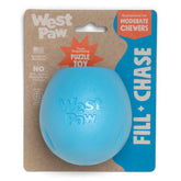 WEST PAW Rumbl Aqua Blue Small – easy-fill opening for kibble or treats
