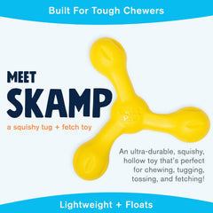 WEST PAW Zogoflex Air Skamp core close-up highlights squishy hollow design for chewy fun.