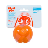 WEST PAW Zogoflex Jive Ball Small Tangerine ready for fetch sessions.