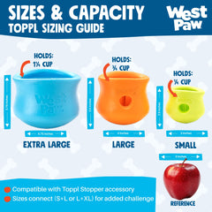 WEST PAW Zogoflex Toppl fetch-ready view demonstrates durable toss-and-catch play
