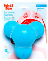 WEST PAW Zogoflex Tux holds treats inside to challenge dogs during play.