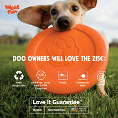West Paw Zogoflex Zisc USA made durable for daily fetch and rough play