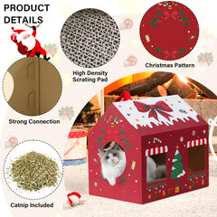 WESTERN HOME Christmas cat house scratching board satisfies natural scratching and play