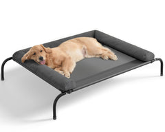 WESTERN HOME cooling elevated dog bed assembly demonstrates sturdy frame and easy setup for large dogs