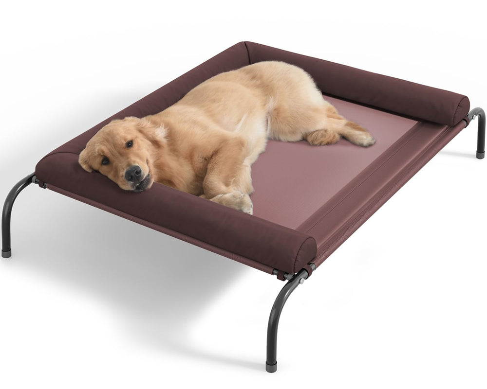 WESTERN HOME cooling elevated dog bed outdoors with breathable mesh for cooling comfort.