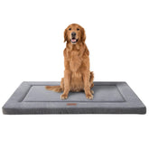 WESTERN HOME dog bed crate pad plush-grey offers cozy comfort in the crate.