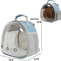 WEVONIGU Bearded Dragon Backpack Carrier side window highlighting breathable mesh