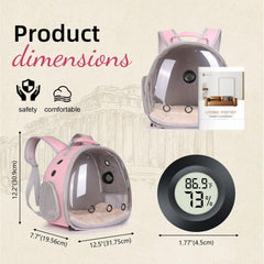 WEVONIGU reptile thermometer-humidity gauge backpack with real-time condition checks.