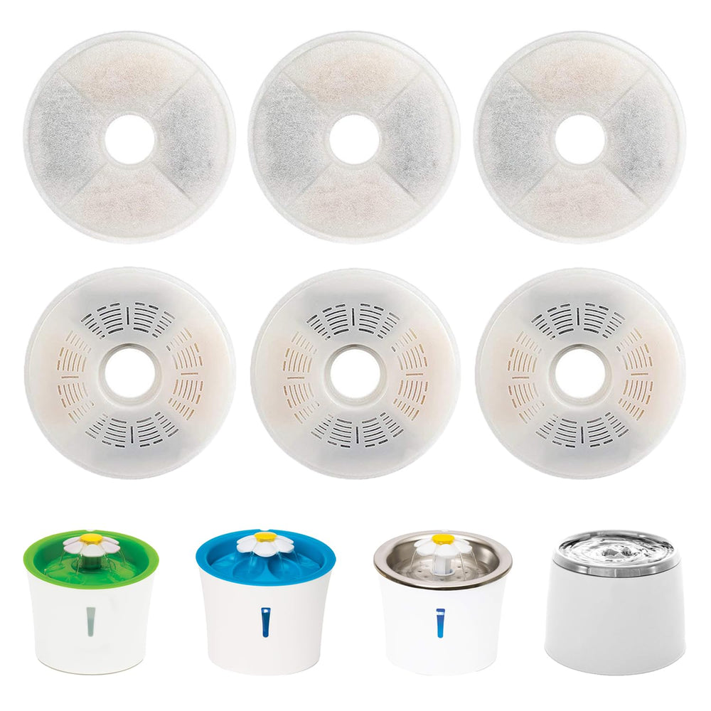 WEZEBEL six-pack catit fountain filters packaged for easy replacement and ongoing hydration.