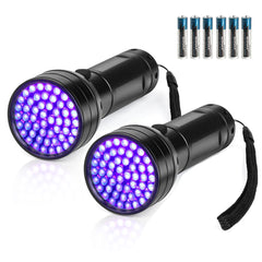 Whaply blacklight 51LED closeup highlights UV detection capability