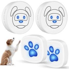 Whimsii dog doorbell white front view for convenient outdoor access.