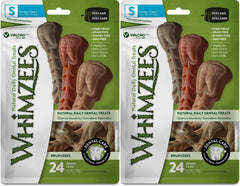 Whimzees Toothbrush Star Small chews for small dogs promote easy daily dental care.